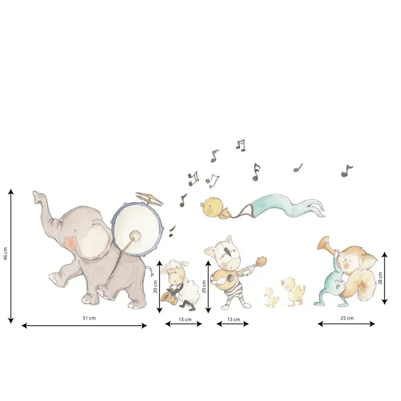 Vinilo Decorativo Infantil Banda de música - SUEÑOS DE CIGUEÑAViniloArts & Entertainment > Hobbies & Creative Arts > Arts & Crafts > Art & Crafting Materials > Embellishments & Trims > Decorative Stickers