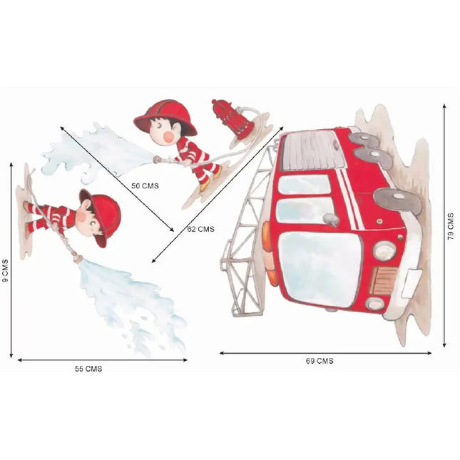 Vinilo Decorativo Infantil BOMBEROSViniloArts & Entertainment > Hobbies & Creative Arts > Arts & Crafts > Art & Crafting Materials > Embellishments & Trims > Decorative Stickers