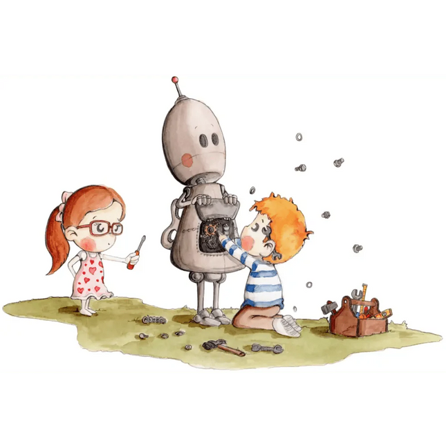 Vinilo Decorativo Infantil BOTTY EL ROBOTViniloArts & Entertainment > Hobbies & Creative Arts > Arts & Crafts > Art & Crafting Materials > Embellishments & Trims > Decorative Stickers