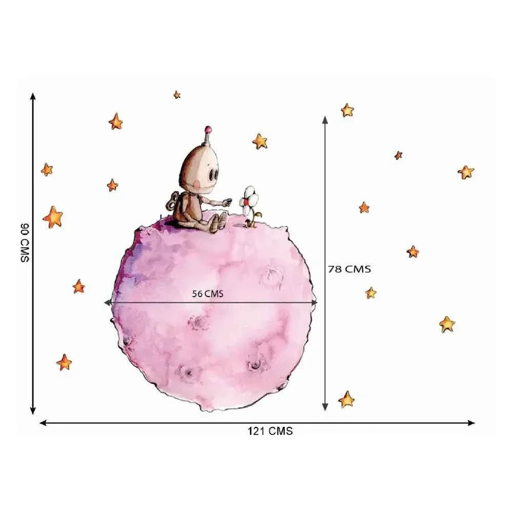 Vinilo decorativo Botty en el planeta para niños