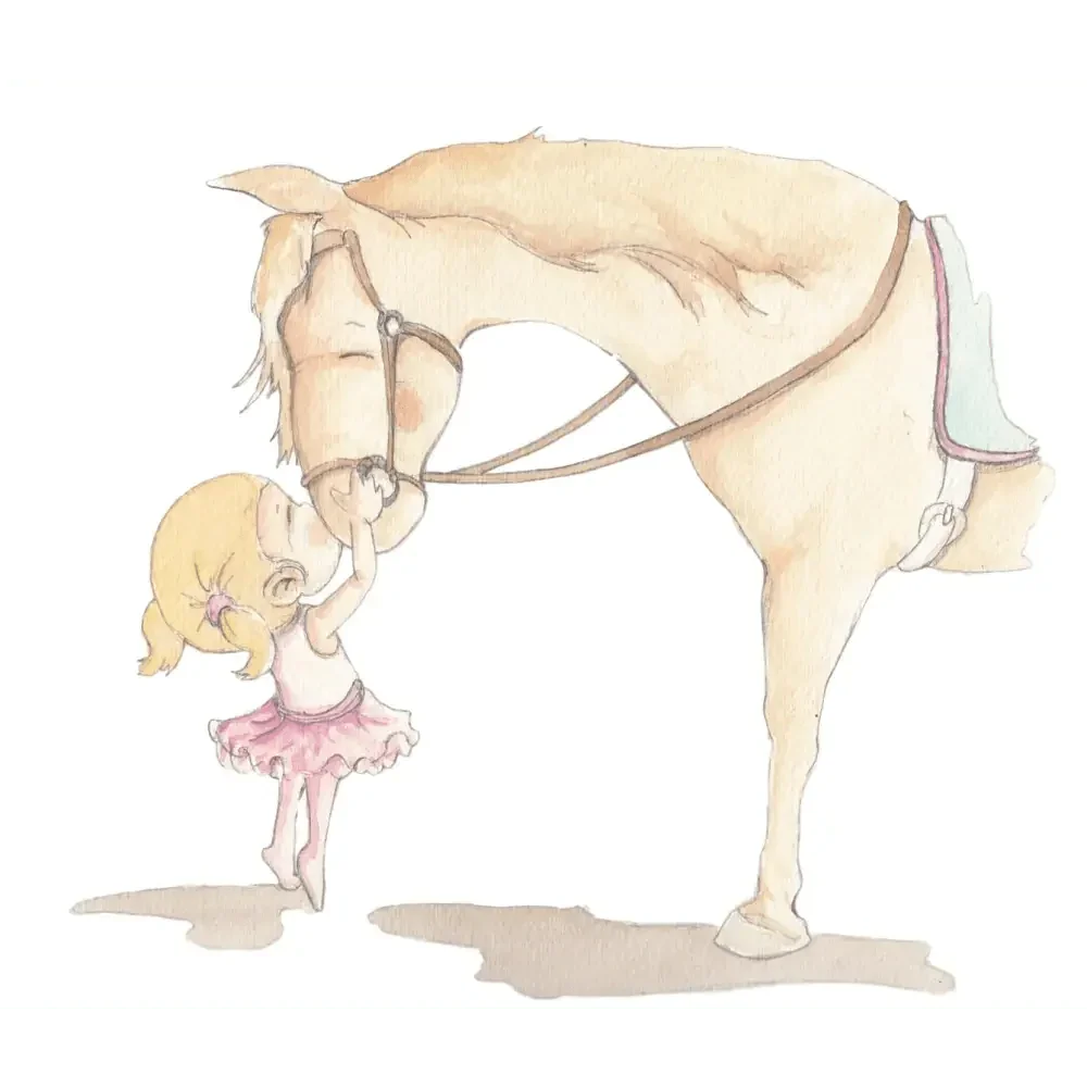 Vinilo decorativo infantil de caballos | para niñas
