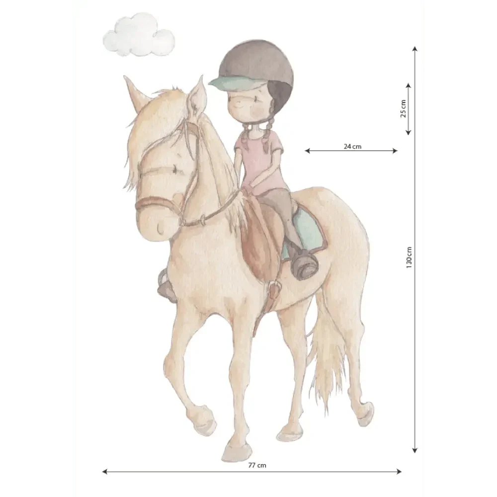 Vinilo decorativo infantil con caballos | para niños