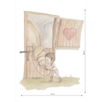 Children's decorative vinyl with horses love horse girl for walls