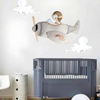 Cuco aviador decorativo infantil em vinil