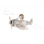 Cuco aviador decorativo infantil em vinil