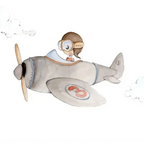 Cuco aviador decorativo infantil em vinil
