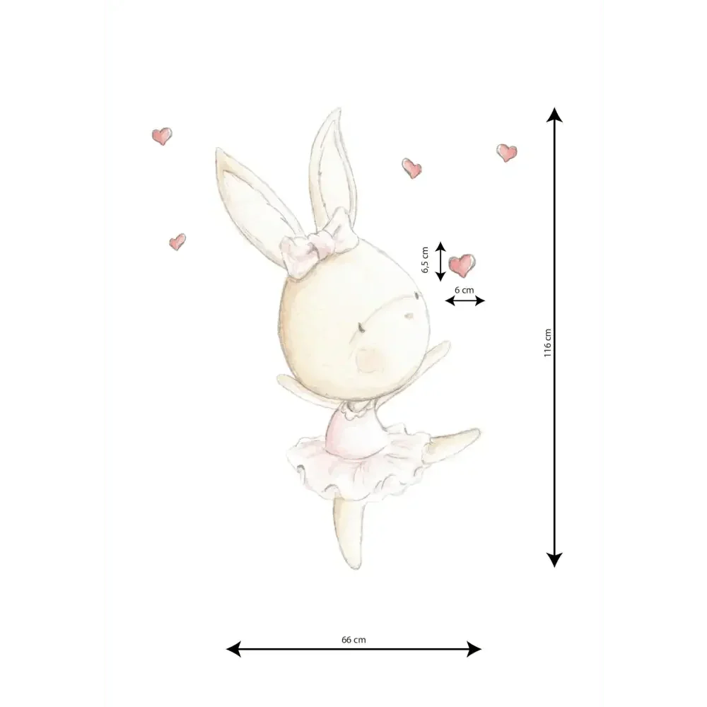 Vinilo decorativo infantil Dance Rabbit 01 | Para niños