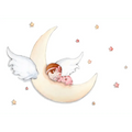 Vinilo decorativo infantil durmiendo en la luna | Para niños