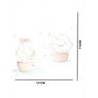 Vinilo decorativo infantil elefantitos al baño para decorar