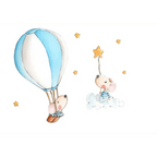 Vinilo infantil decorativo con estrellas y globos | A mano