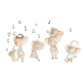 Children's decorative vinyl mouse family | Hand-painted