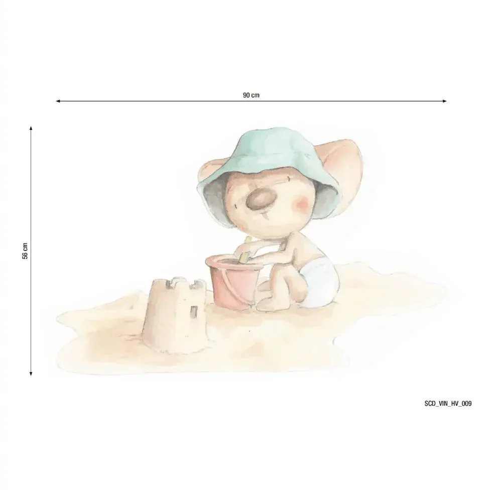 Vinilo infantil Juegos en la arena | Decorativo a mano