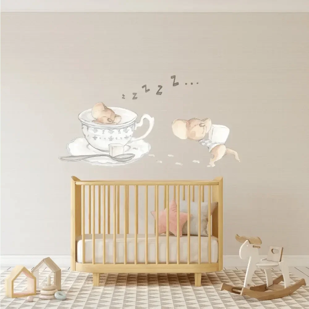 Vinilo decorativo infantil | pintado a mano con acuarelas