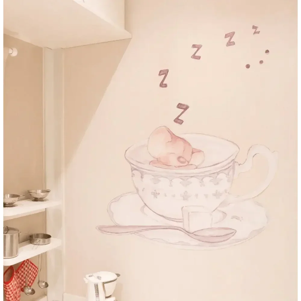 Vinilo decorativo infantil | pintado a mano con acuarelas