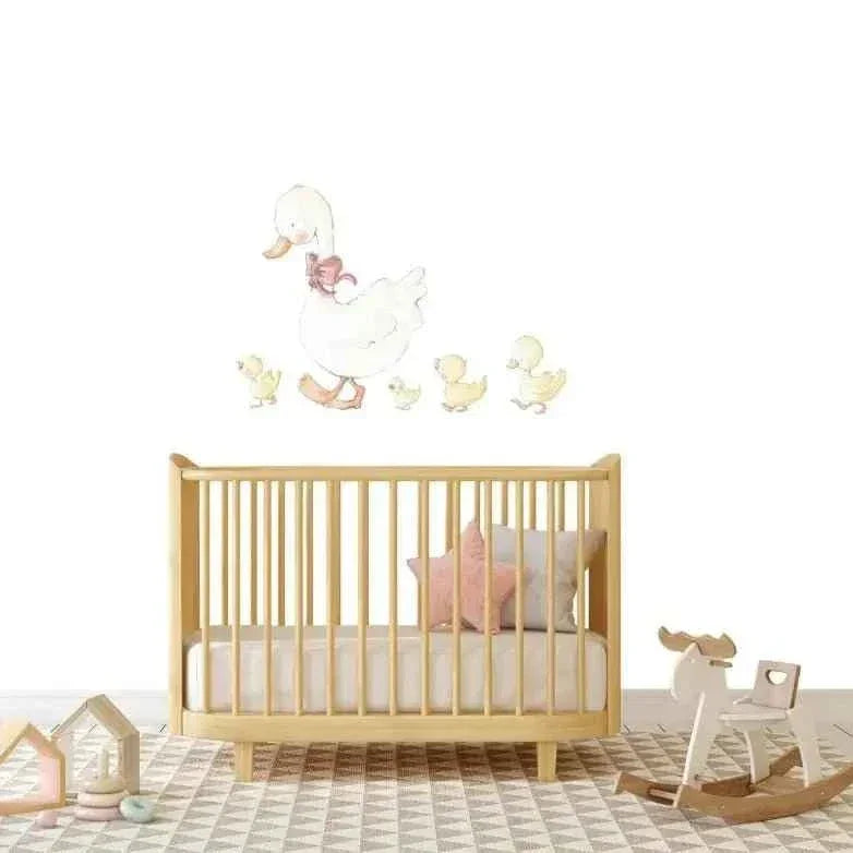 Vinilo decorativo infantil patitos | pintados a mano