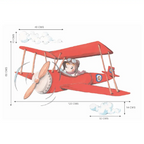 Autocolante decorativo infantil em vinil do Pepo, o Aviador | Exclusivo