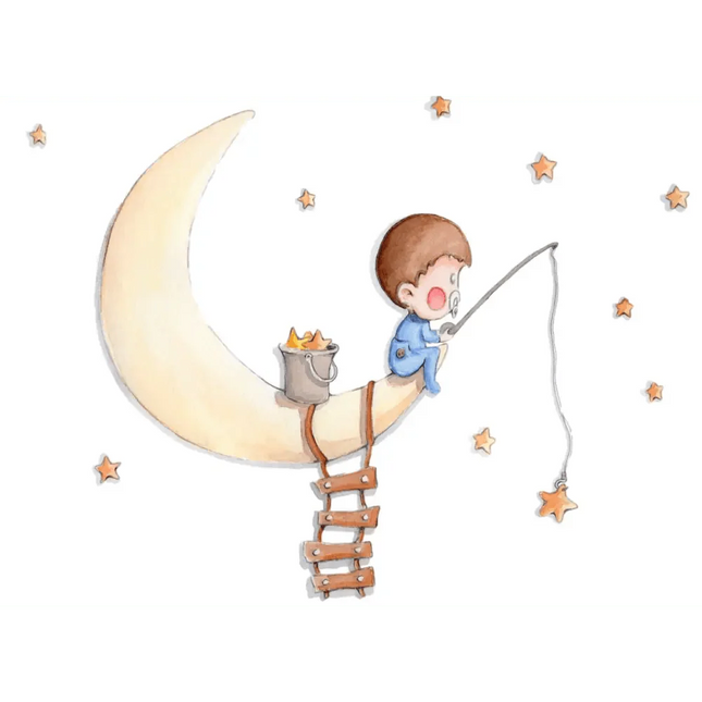 Vinilo Decorativo Infantil PESCANDO EN LA LUNAViniloArts & Entertainment > Hobbies & Creative Arts > Arts & Crafts > Art & Crafting Materials > Embellishments & Trims > Decorative Stickers