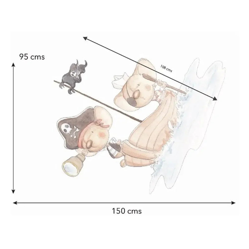 Vinilo Decorativo Infantil PIRATASViniloArts & Entertainment > Hobbies & Creative Arts > Arts & Crafts > Art & Crafting Materials > Embellishments & Trims > Decorative Stickers