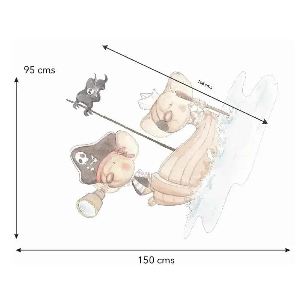 Vinilo decorativo para niños piratas | alta calidad