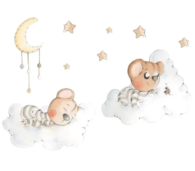 Vinilo decorativo infantil soñando entre nubes para niños
