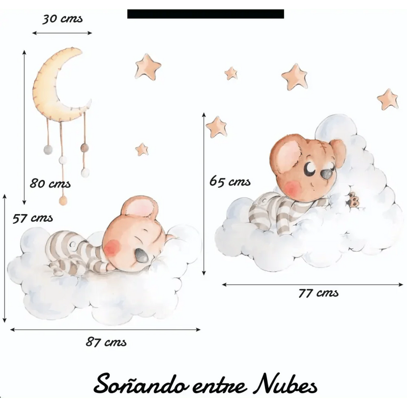 Vinilo Decorativo Infantil SOÑANDO ENTRE NUBESViniloArts & Entertainment > Hobbies & Creative Arts > Arts & Crafts > Art & Crafting Materials > Embellishments & Trims > Decorative Stickers