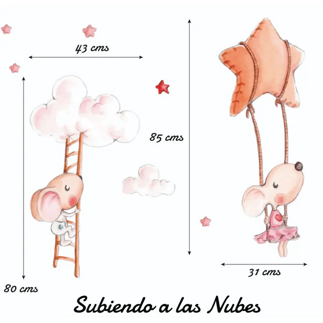 Vinilo Decorativo Infantil SUBIENDO A LAS NUBESViniloArts & Entertainment > Hobbies & Creative Arts > Arts & Crafts > Art & Crafting Materials > Embellishments & Trims > Decorative Stickers