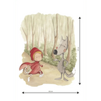Children's decorative vinyl with The Wolf drawings | Hand-painted