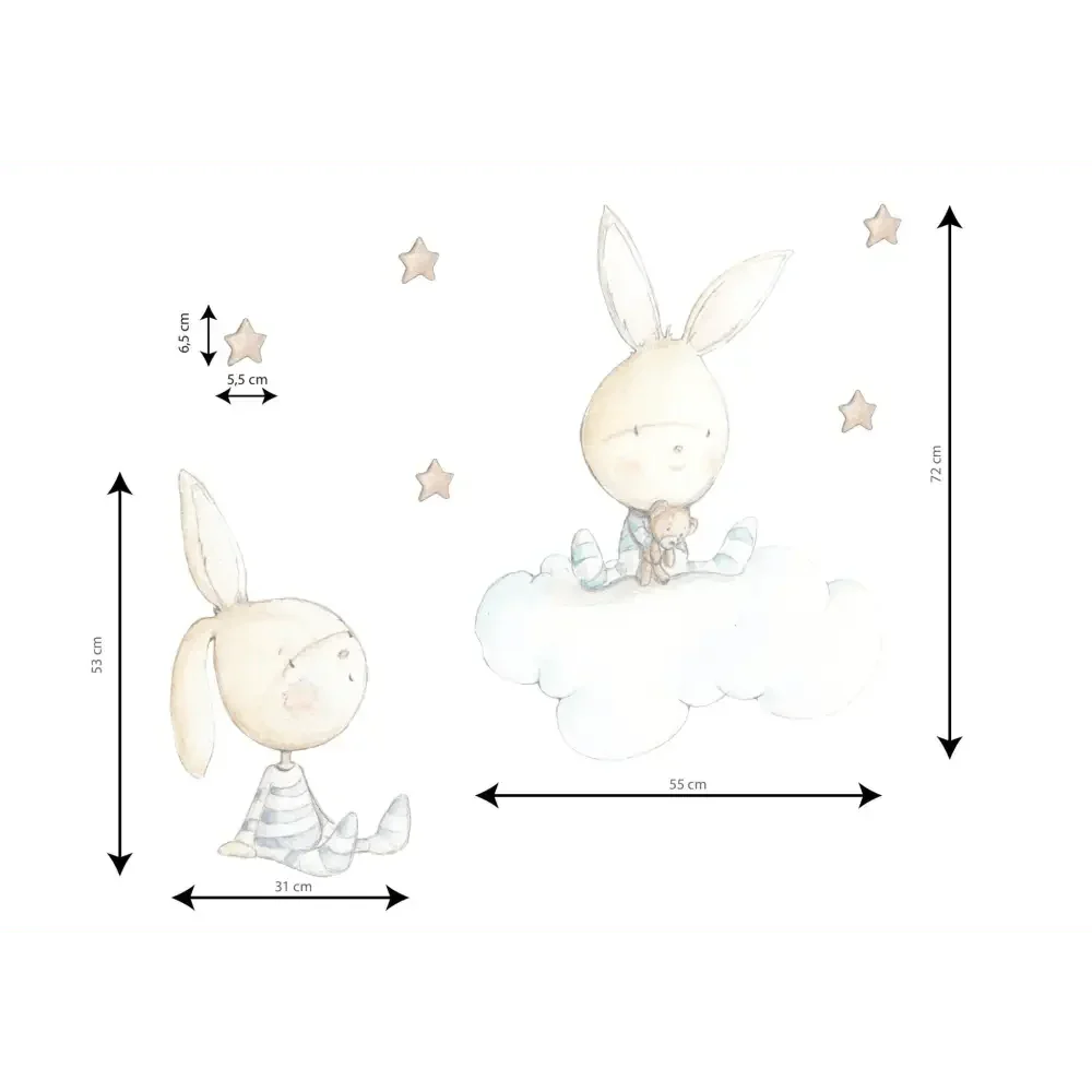 Vinilo decorativo infantil con dibujos a mano | para niños