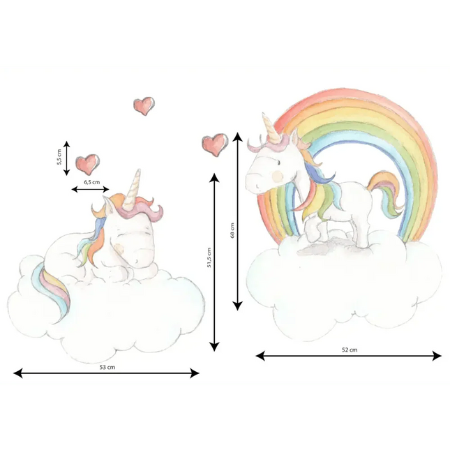 Vinilo Decorativo Infantil TWIN UNICORNViniloArts & Entertainment > Hobbies & Creative Arts > Arts & Crafts > Art & Crafting Materials > Embellishments & Trims > Decorative Stickers