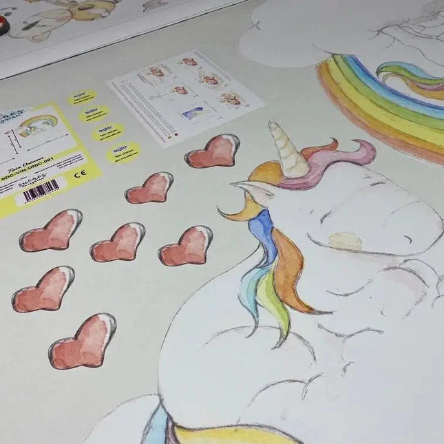 Vinilo Decorativo Infantil TWIN UNICORNViniloArts & Entertainment > Hobbies & Creative Arts > Arts & Crafts > Art & Crafting Materials > Embellishments & Trims > Decorative Stickers