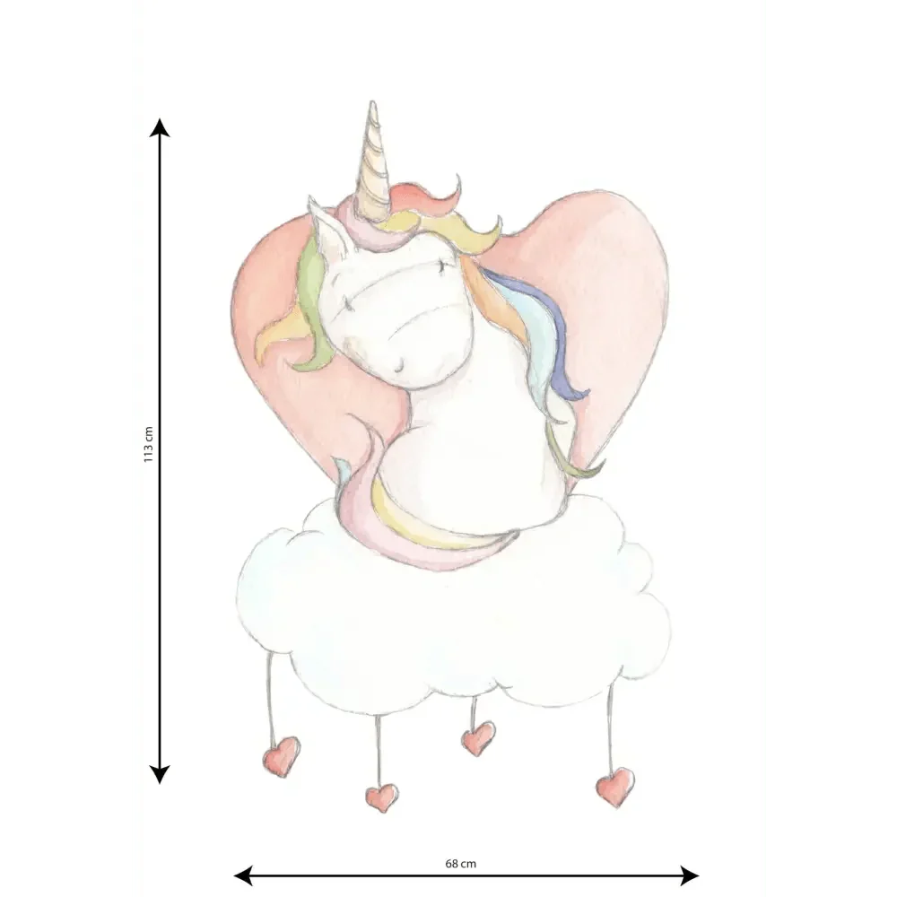 Children's decorative vinyl with unicorns for children