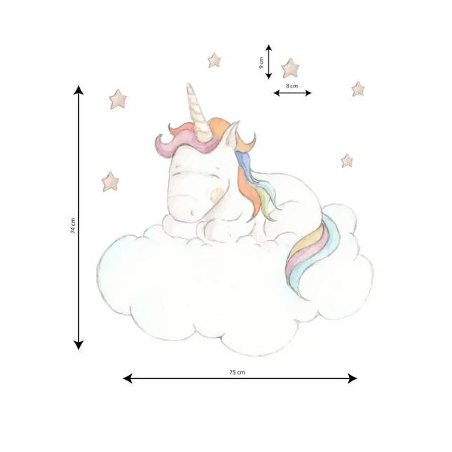 Vinilo Decorativo Infantil UNICORN SLEEPINGViniloArts & Entertainment > Hobbies & Creative Arts > Arts & Crafts > Art & Crafting Materials > Embellishments & Trims > Decorative Stickers