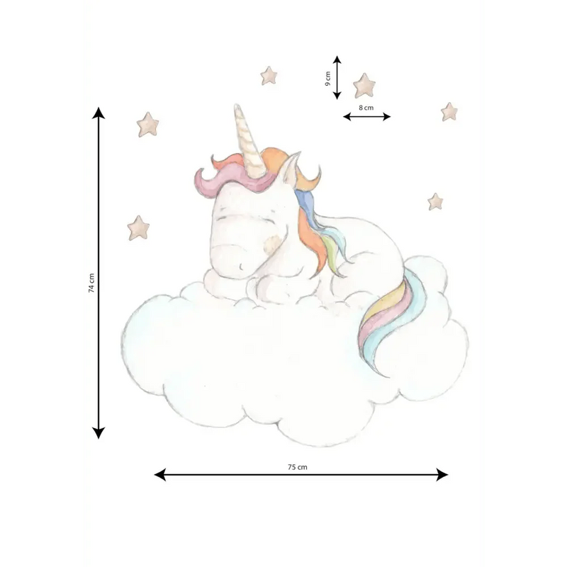 Vinilo Decorativo Infantil UNICORN SLEEPINGViniloArts & Entertainment > Hobbies & Creative Arts > Arts & Crafts > Art & Crafting Materials > Embellishments & Trims > Decorative Stickers