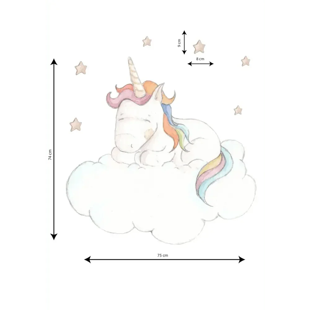 Vinilo decorativo infantil Unicornio Durmiendo | Exclusivo