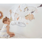 Vinilo decorativo infantil mapa del mundo | 180x120cm