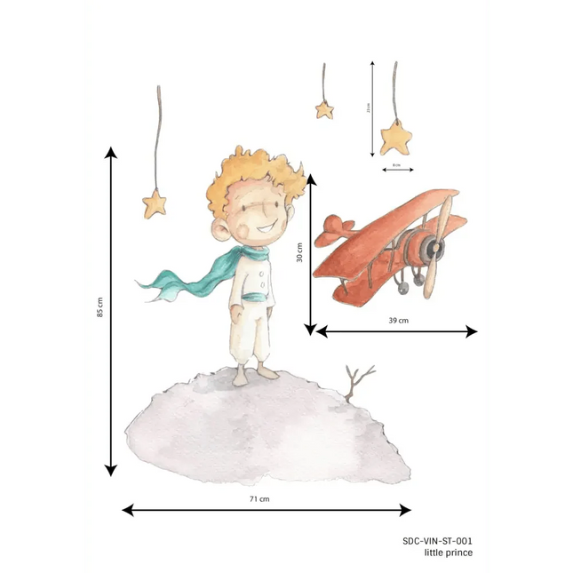 Vinilo Decorativo Little Prince para Decoración InfantilViniloArts & Entertainment > Hobbies & Creative Arts > Arts & Crafts > Art & Crafting Materials > Embellishments & Trims > Decorative Stickers