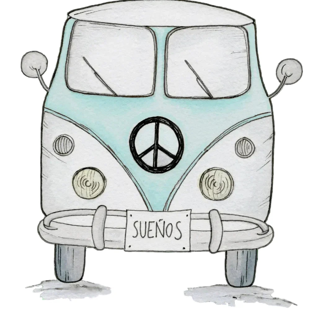 Vinilo infantil decorativo 95x95cm | Dibujos a mano