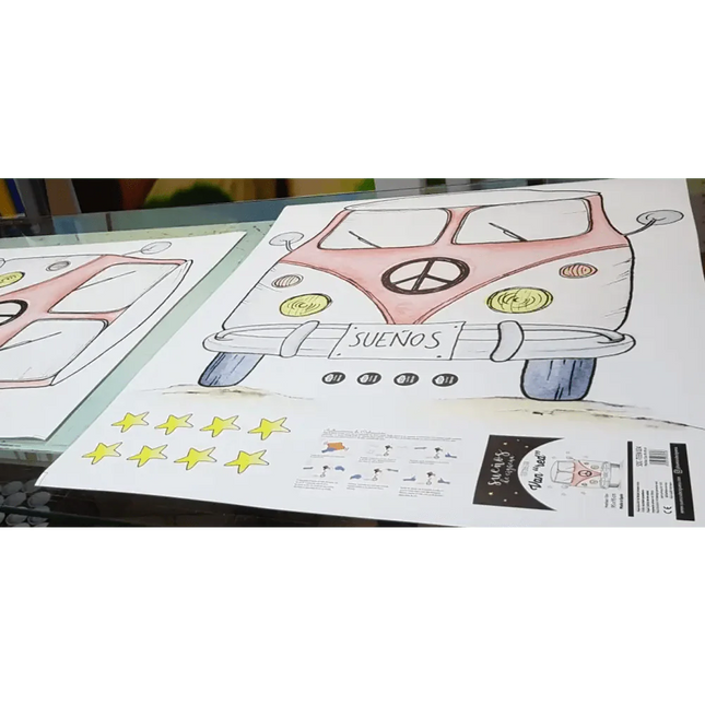 Vinilo Decorativo VAN Roja 95x95cmViniloArts & Entertainment > Hobbies & Creative Arts > Arts & Crafts > Art & Crafting Materials > Embellishments & Trims > Decorative Stickers