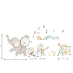 vinilo decorativo infantil banda musical | tela sin pvc