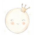 Small Moon Wall Decal for Kids 70x70cm | For Children