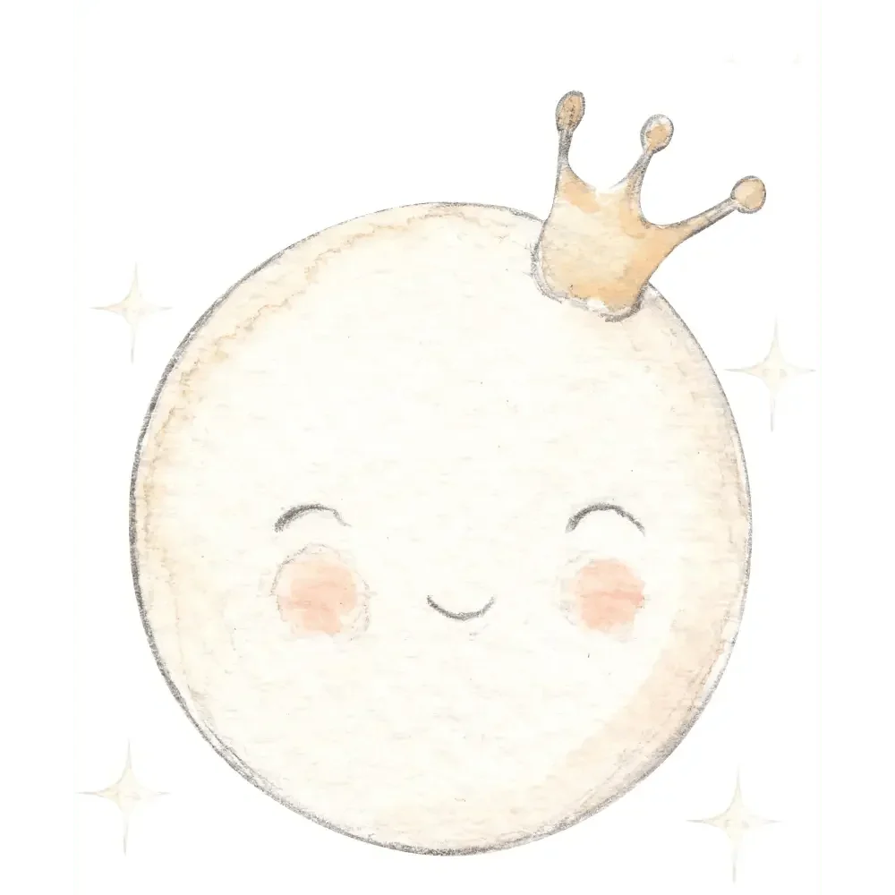 Small Moon Wall Decal for Kids 70x70cm | For Children