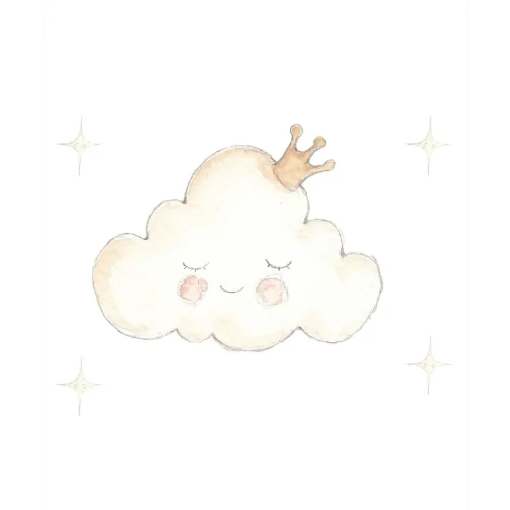 Small 80x65cm Cloud Wall Sticker | Hand-Illustrated