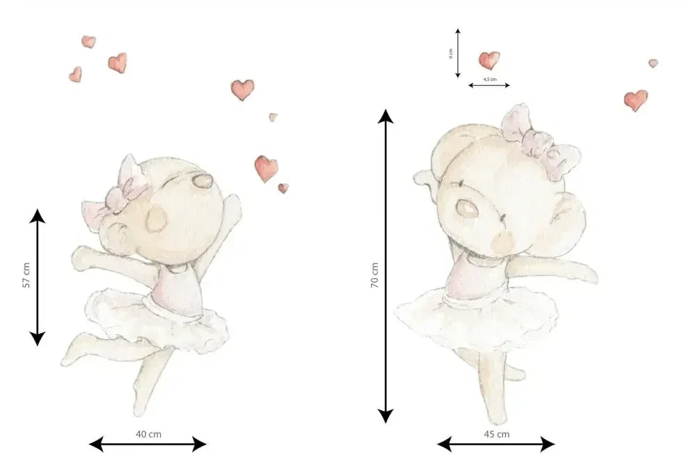 Vinilo decorativo infantil ositas bailarinas | TO DANCE