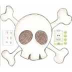 small skull children's vinyl 80x94cm | matte vinyl