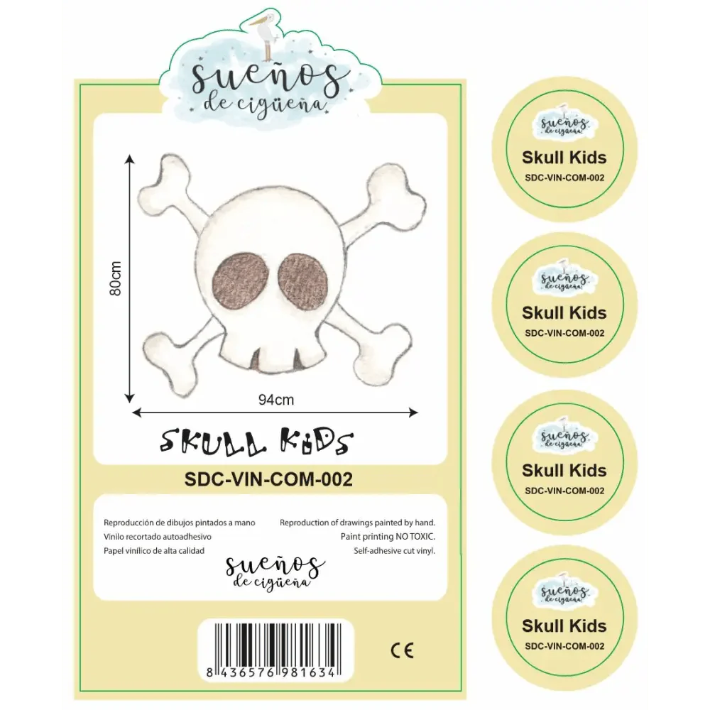 Vinilo Infantil "Small" SKULL 80x94cmViniloHome & Garden > Decor > Home Decor Decals