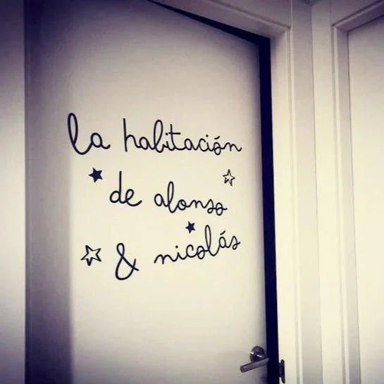 Personalized vinyl for children's room with a phrase