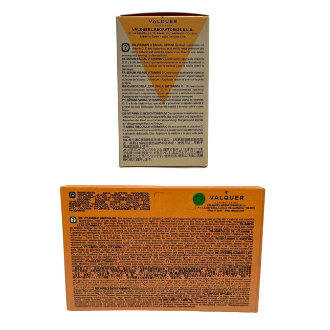 Pack facial vitamina c y ácido hialurónico para piel joven