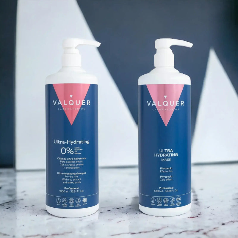Champú ultrahidratante y mascarilla efecto frío para cabello
