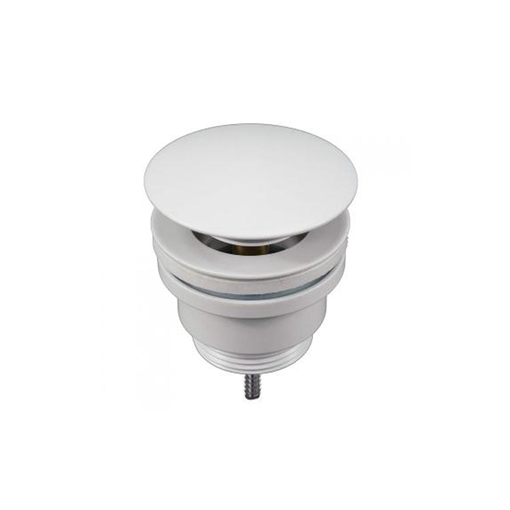 Válvula de desagüe clic clac blanco mate para lavabo y bidé