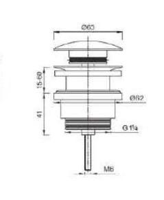 Válvula de desagüe clic clac oro brillo para lavabo | 1_ES
